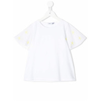 Knot Camiseta com bordado de estrela do mar - Branco