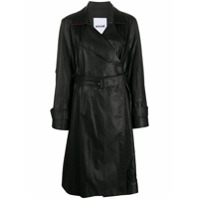 Koché leather-finished trench coat - 900 BLK