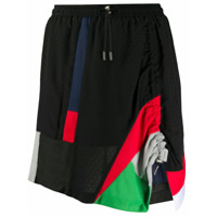 Koché Minissaia drapeada com recorte contraste - Preto