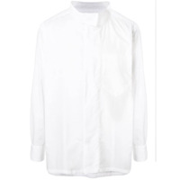 Kolor Camisa modelagem solta e gola deslocada - Branco