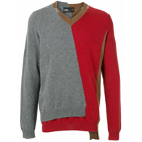 Kolor Suéter de cashmere color block - Vermelho