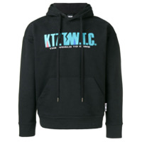 KTZ mountain letter embroidered hoodie - Preto