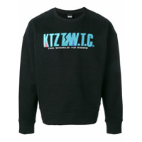 KTZ mountain letter embroidered sweatshirt - Preto