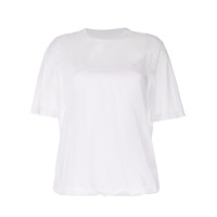 Kuho Camiseta translúcida com decote arredondado - Branco