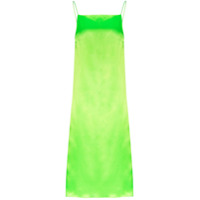 Kwaidan Editions Slip dress de cetim - Verde