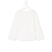 La Bottega Di Giorgia Blusa com babados - Branco