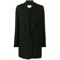 La Collection Blazer amplo de seda com abotoamento simples - Preto