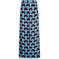 La Doublej Calça pantalona com estampa geométrica - Azul
