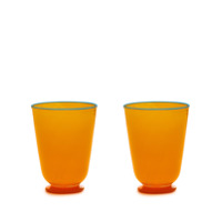 La Doublej Conjunto de copos de vidro - Laranja