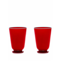 La Doublej Conjunto de copos de vidro - Vermelho