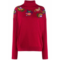 La Doublej Suéter com bordado floral - Vermelho