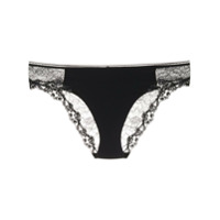 La Perla Calcinha com aplicação de renda - Preto