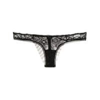 La Perla Calcinha com renda bordada - Preto