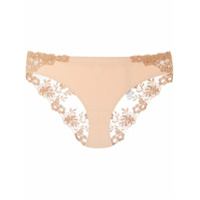 La Perla Calcinha com tule bordado - Neutro