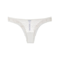 La Perla Calcinha de renda com bordado - Branco