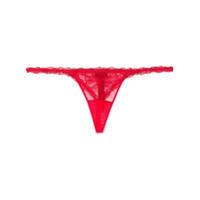 La Perla Calcinha semi-translúcida com renda - Vermelho