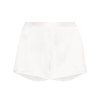 La Perla Short para dormir de cetim de seda - Branco