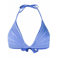 La Perla Sutiã de biquíni cortininha com aplicação de paetês - Azul