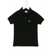 Lacoste Kids Camisa polo com detalhe de logo - Preto