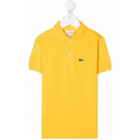 Lacoste Kids Camisa polo com logo bordado - Amarelo