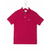 Lacoste Kids Camisa polo com logo bordado - Rosa