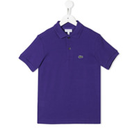 Lacoste Kids Camisa polo com logo bordado - Roxo