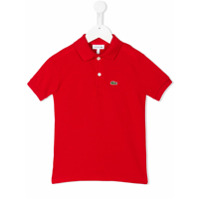 Lacoste Kids Camisa polo com logo bordado - Vermelho