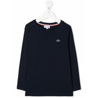 Lacoste Kids Camiseta com logo bordado - Azul