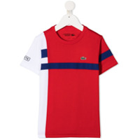 Lacoste Kids colour block T-shirt - Vermelho
