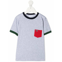 Lacoste Kids contrast pocket T-shirt - Cinza