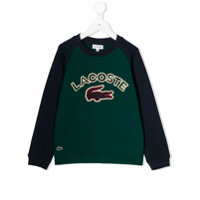 Lacoste Kids Suéter com estampa de logo - Azul