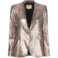 L'Agence Blazer com estampa de leopardo e paetês - Marrom