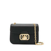 LANVIN Bolsa Swan pequena com corrente - Preto