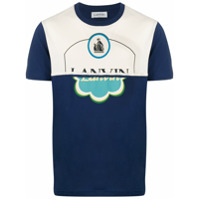 LANVIN Camiseta com estampa de logo contrastante - Azul