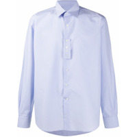 LANVIN Camiseta mangas longas com estampa grade - Azul