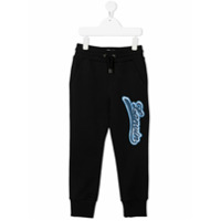 LANVIN Enfant Calça esportiva com logo bordado - Preto