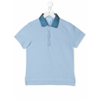 LANVIN Enfant Camisa polo com gola contrastante - Azul