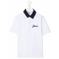 LANVIN Enfant Camisa polo com logo bordado - Branco