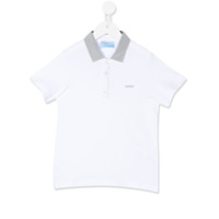LANVIN Enfant Camisa polo com logo - Branco