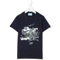 LANVIN Enfant Camiseta com estampa de ilha - Azul