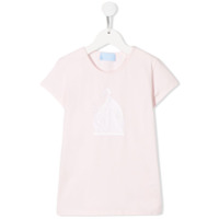 LANVIN Enfant Camiseta com logo de paetês - Rosa