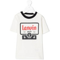 LANVIN Enfant Camiseta de algodão orgânico com estampa - Branco