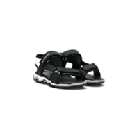 LANVIN Enfant logo touch-strap sandals - Preto