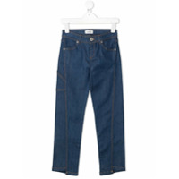 LANVIN Enfant panelled straight-leg jeans - Azul