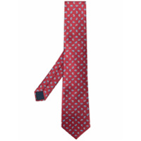 LANVIN Gravata vermelha com padronagem geométrica - Vermelho