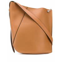 LANVIN medium asymmetrical bucket shoulder bag - Marrom