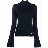 LANVIN Suéter mangas longas de tricô canelado - Azul