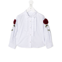 Lapin House Camisa com aplicação floral - Branco