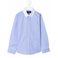 Lapin House Camisa com gola contrastante - Azul