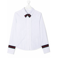 Lapin House Camisa mangas longas com pregas - Branco